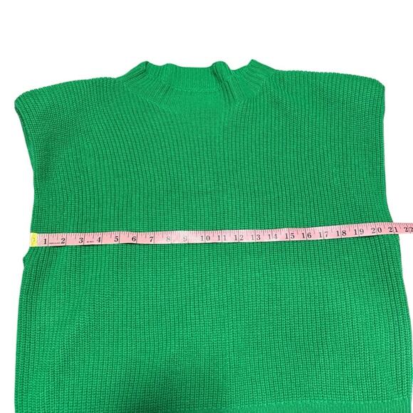 Aritzia Babaton Hazlitt Merino Wool Shoulder Pad Green Sweater Vest NWOT - Picture 10 of 11